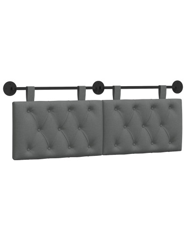 Testata appesa Grigio scuro 150 x 55 x 7 cm Tessuto