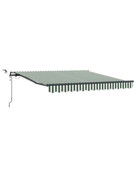 Tessuto per Tenda con Verde e Bianco 350 x 250 cm Poliestere