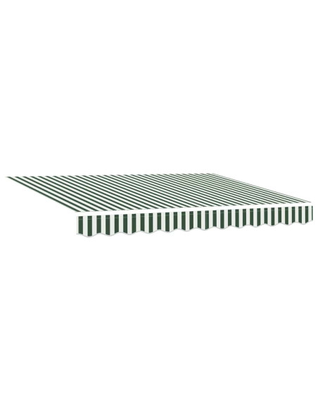 Tenda Retrattile Verde e Bianco 350 x 250 cm