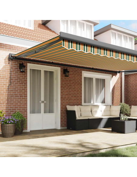 Tenda da Sole Verde e Giallo 500 x 300 x 165 cm