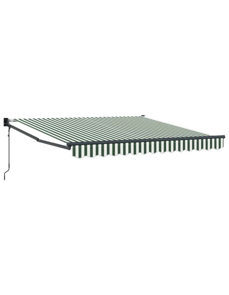Tenda Retrattile Verde e Bianco 350 x 250 cm