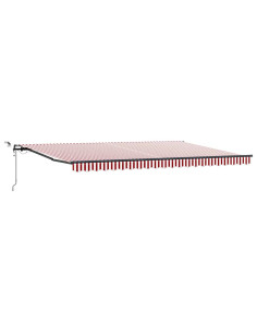 Tessuto per Tenda con Rosso e Bianco 500 × 350 cm Poliestere 2