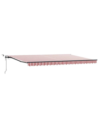 Tessuto per Tenda con Rosso e Bianco 500 × 350 cm Poliestere