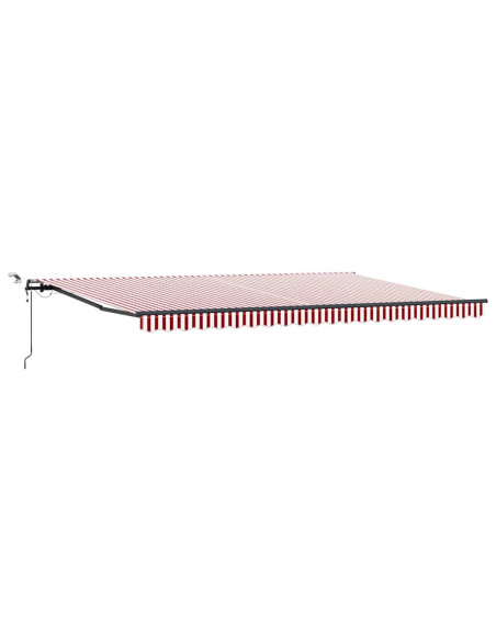 Tessuto per Tenda con Rosso e Bianco 500 × 350 cm Poliestere