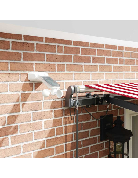 Tessuto per Tenda con Rosso e Bianco 500 × 350 cm Poliestere