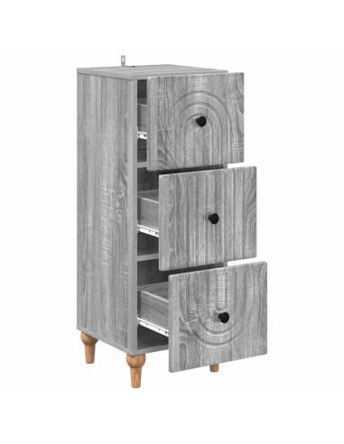 Mobile con Cassetti Grigio Sonoma 33 x 34,5 x 90 cm