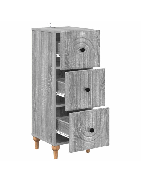 Mobile con Cassetti Grigio Sonoma 33 x 34,5 x 90 cm