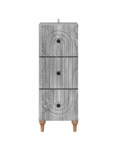 Mobile con Cassetti Grigio Sonoma 33 x 34,5 x 90 cm