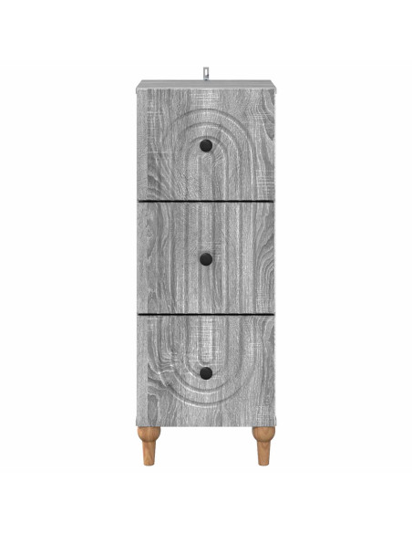 Mobile con Cassetti Grigio Sonoma 33 x 34,5 x 90 cm