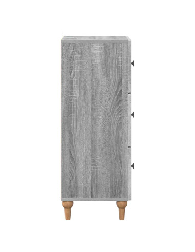 Mobile con Cassetti Grigio Sonoma 33 x 34,5 x 90 cm