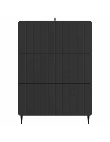 Mobile con Cassetti Nero 66 x 34,5 x 92 cm Legno ingegnerizzato