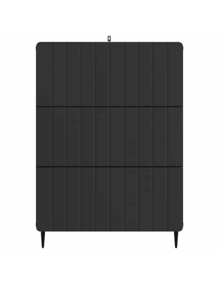 Mobile con Cassetti Nero 66 x 34,5 x 92 cm Legno ingegnerizzato