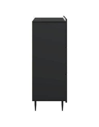 Mobile con Cassetti Nero 66 x 34,5 x 92 cm Legno ingegnerizzato