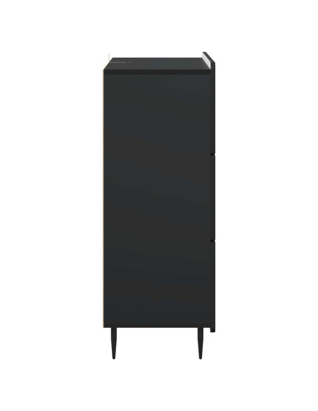 Mobile con Cassetti Nero 66 x 34,5 x 92 cm Legno ingegnerizzato