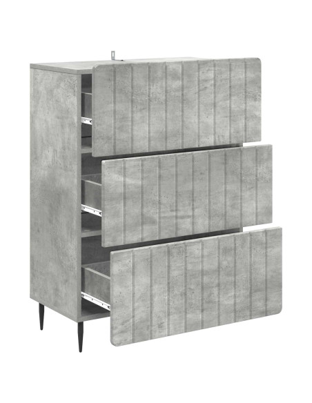 Mobile con Cassetti Grigio Cemento 66 x 34,5 x 92 cm