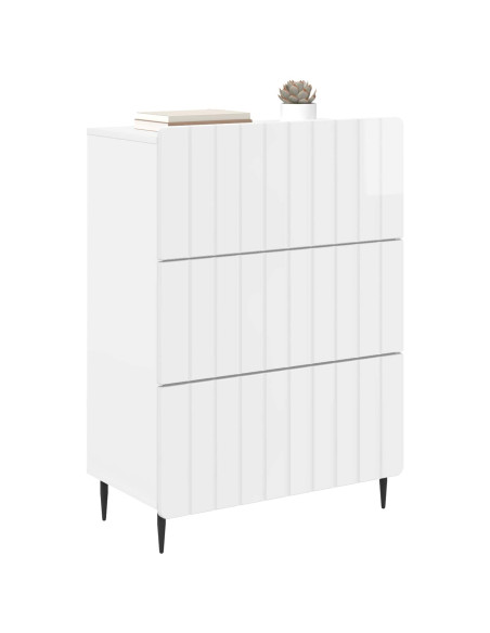 Mobile con Cassetti Bianco Lucido 66 x 34,5 x 92 cm