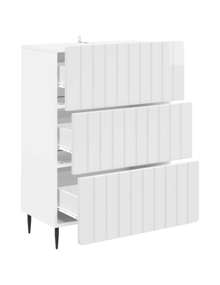 Mobile con Cassetti Bianco Lucido 66 x 34,5 x 92 cm