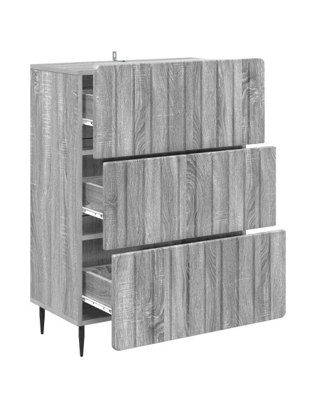 Mobile con Cassetti Grigio Sonoma 66 x 34,5 x 92 cm