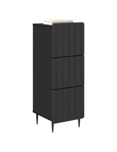 Mobile con Cassetti Nero 33 x 34,5 x 92 cm Legno ingegnerizzato 2