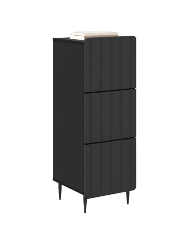Mobile con Cassetti Nero 33 x 34,5 x 92 cm Legno ingegnerizzato