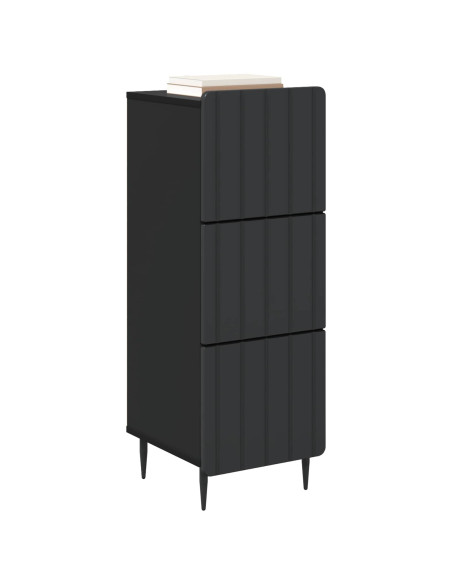 Mobile con Cassetti Nero 33 x 34,5 x 92 cm Legno ingegnerizzato