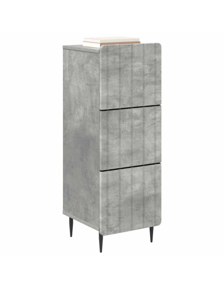 Mobile con Cassetti Grigio Cemento 33 x 34,5 x 92 cm