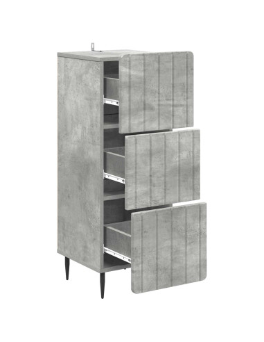 Mobile con Cassetti Grigio Cemento 33 x 34,5 x 92 cm