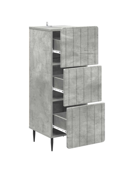 Mobile con Cassetti Grigio Cemento 33 x 34,5 x 92 cm