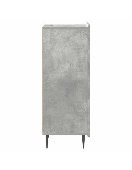 Mobile con Cassetti Grigio Cemento 33 x 34,5 x 92 cm