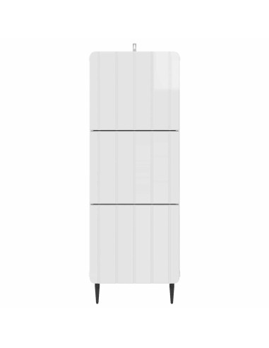 Mobile con Cassetti Bianco Lucido 33 x 34,5 x 92 cm