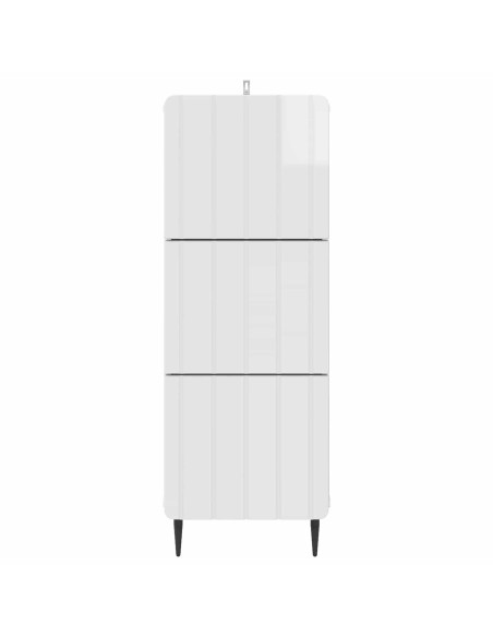 Mobile con Cassetti Bianco Lucido 33 x 34,5 x 92 cm