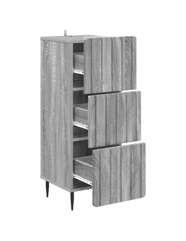Mobile con Cassetti Grigio Sonoma 33 x 34,5 x 92 cm