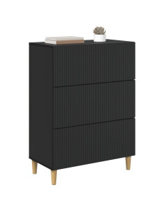 Mobile con Cassetti Nero 66 x 34,5 x 90 cm Legno ingegnerizzato 2