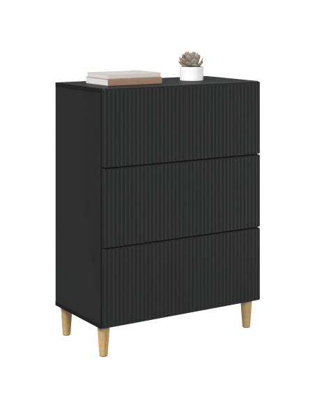 Mobile con Cassetti Nero 66 x 34,5 x 90 cm Legno ingegnerizzato