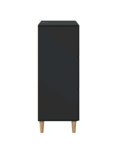Mobile con Cassetti Nero 66 x 34,5 x 90 cm Legno ingegnerizzato