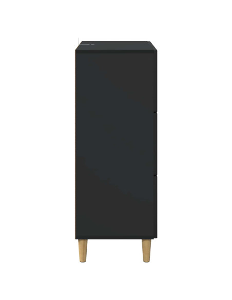 Mobile con Cassetti Nero 66 x 34,5 x 90 cm Legno ingegnerizzato