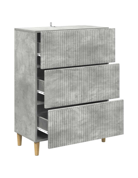 Mobile con Cassetti Grigio Cemento 66 x 34,5 x 90 cm