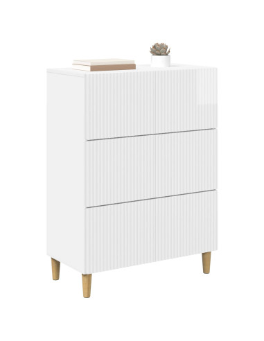 Mobile con Cassetti Bianco Lucido 66 x 34,5 x 90 cm
