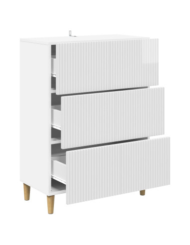 Mobile con Cassetti Bianco Lucido 66 x 34,5 x 90 cm