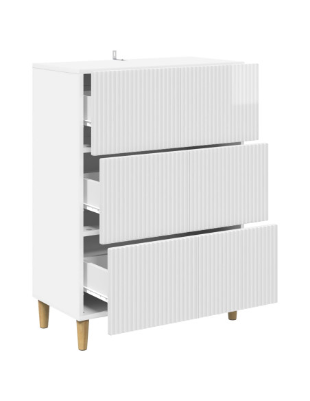 Mobile con Cassetti Bianco Lucido 66 x 34,5 x 90 cm