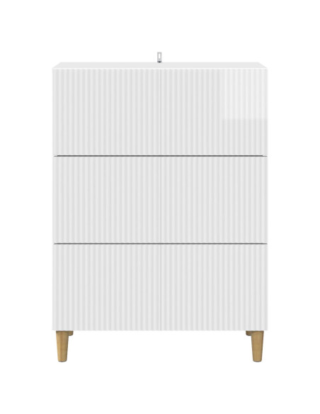 Mobile con Cassetti Bianco Lucido 66 x 34,5 x 90 cm