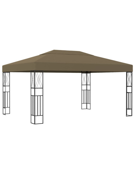 Gazebo 3x4 m Grigio Talpa in Tessuto