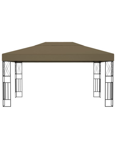 Gazebo 3x4 m Grigio Talpa in Tessuto