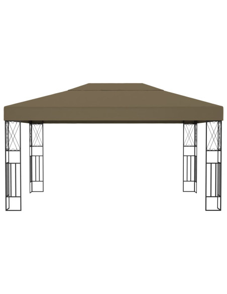 Gazebo 3x4 m Grigio Talpa in Tessuto