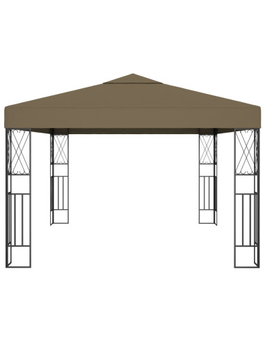 Gazebo 3x4 m Grigio Talpa in Tessuto