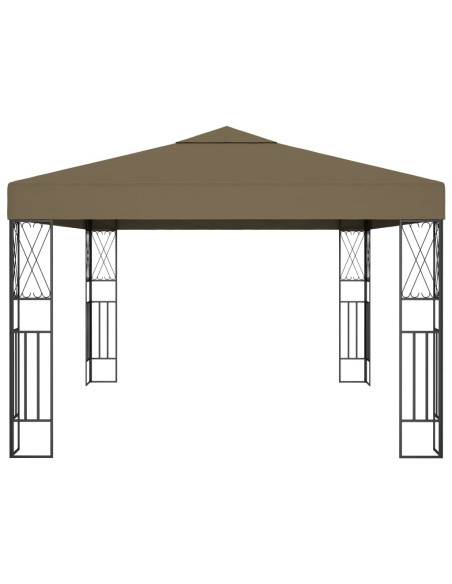 Gazebo 3x4 m Grigio Talpa in Tessuto