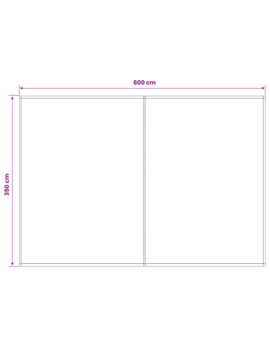 Tessuto della tenda di ricambio Arancione e Nero 600 × 350 cm