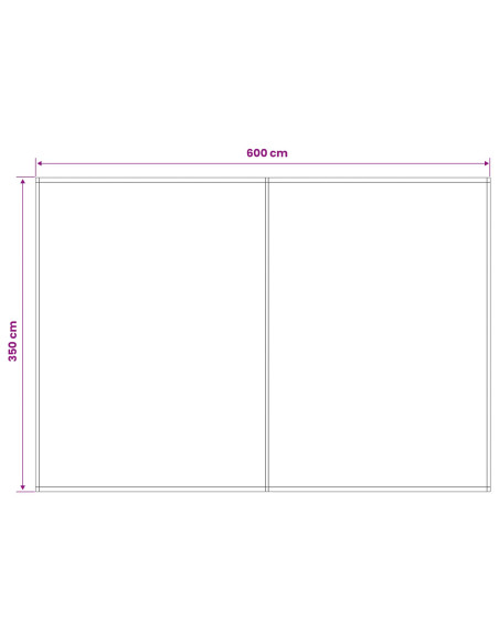 Tessuto della tenda di ricambio Arancione e Nero 600 × 350 cm
