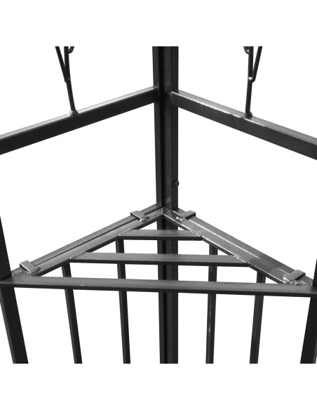Gazebo 3,97 x 2,96 x 2,68 m Verde Poliestere e Acciaio