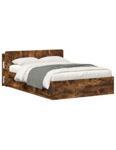 Testata del letto Rovere Fumo Legno ingegnerizzato 2